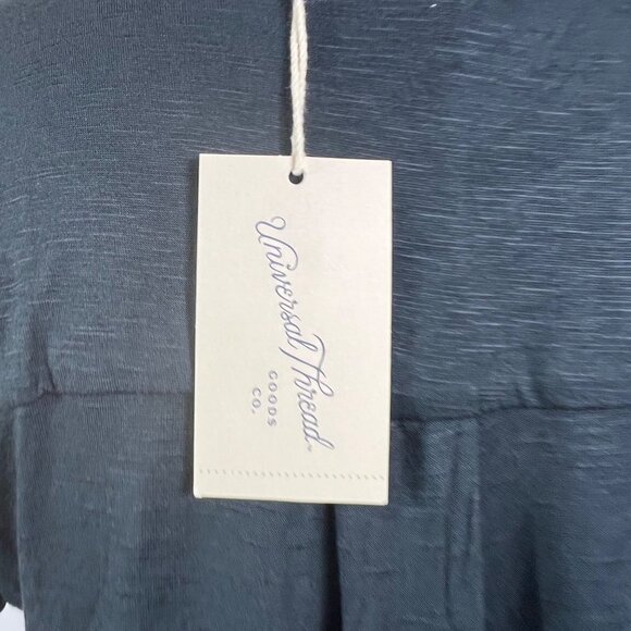 nwt Universal Thread Black Top Button Front Tie Front Short Sleeve size Small - Picture 10 of 11